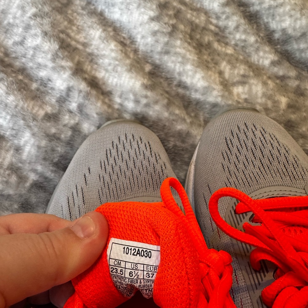 ASICS GT-1000 Gray and Orange Running Shoes - Picture 7 of 9